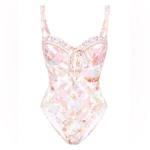 Camilla floral lace-up swimsuit